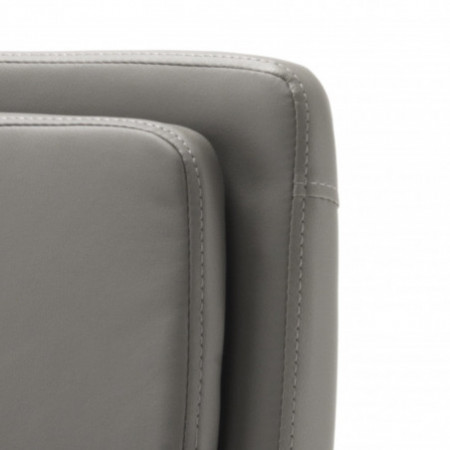 Sedia da ufficio regolabile e girevole TOP in Pelle sintetica Grigia con ruote, 59x70 h110/120 cm