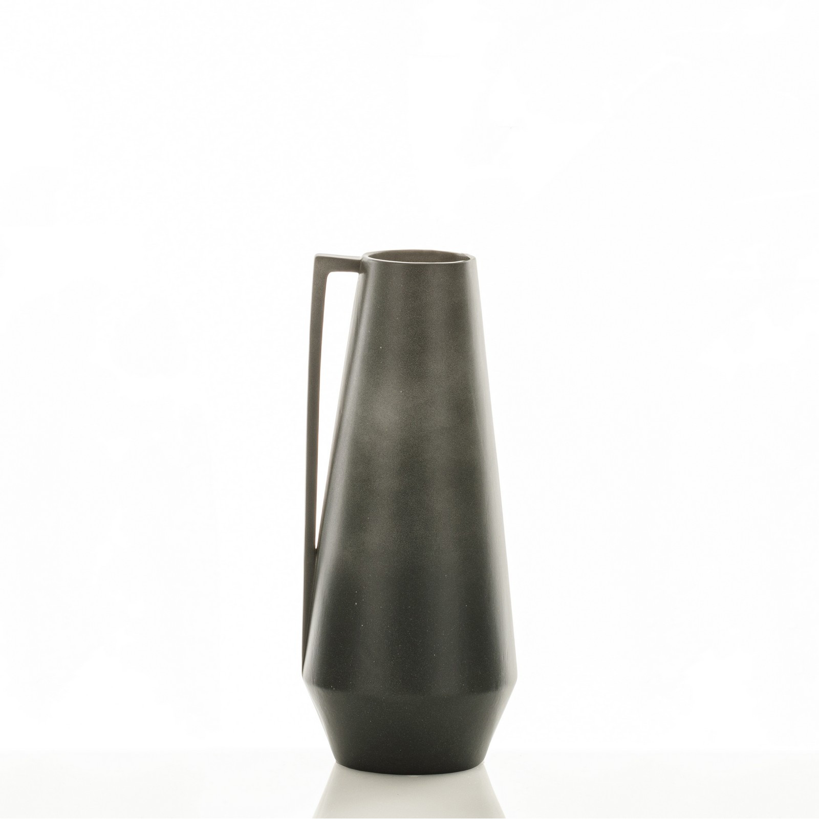 Vaso LADY-B in ceramica effetto pietra colore antracite