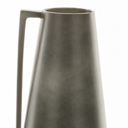 Vaso LADY-B in ceramica effetto pietra colore antracite, 16x16x36 cm