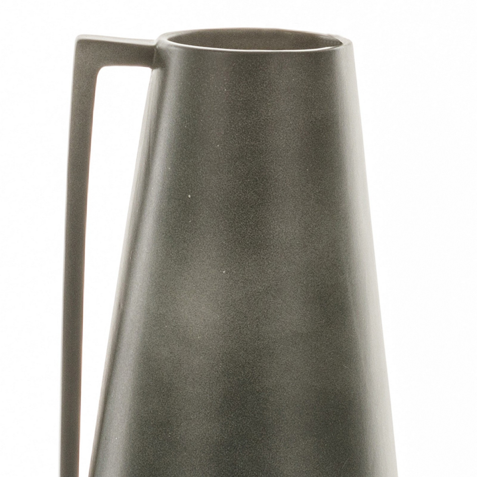 Vaso LADY-B in ceramica effetto pietra colore antracite, 16x16x36 cm