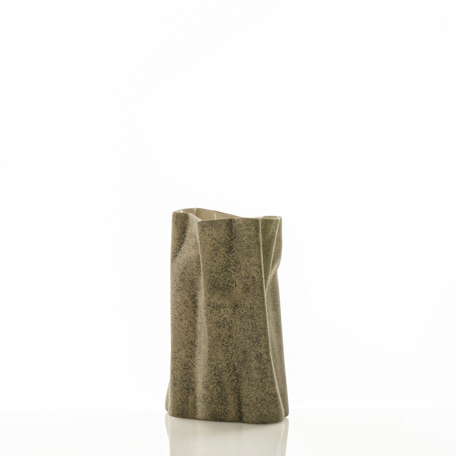 Vaso SAVIOLI-A in ceramica effetto pietra colore sabbia