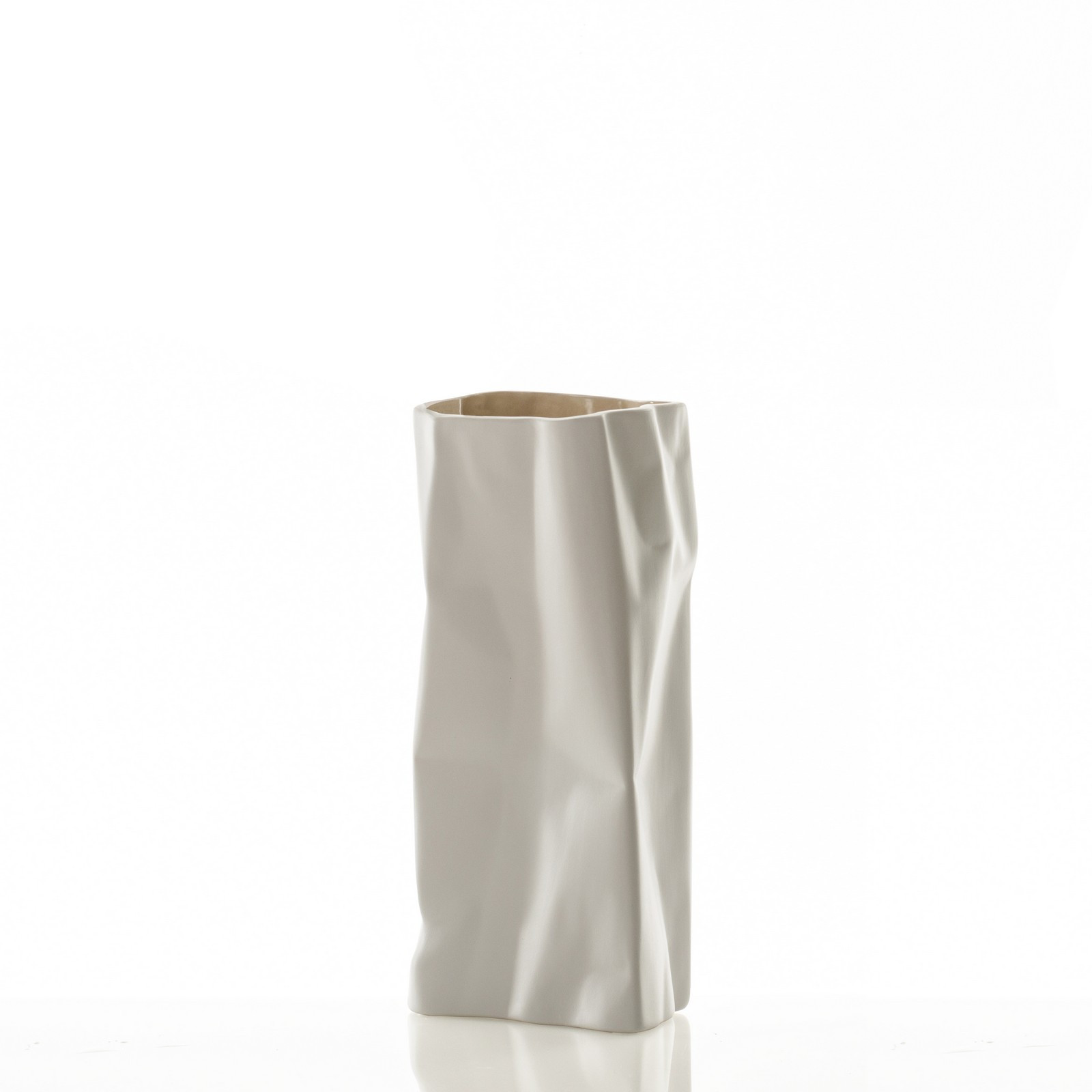 Vaso KAOS MEDIUM WHITE in ceramica colore bianco finitura opaca