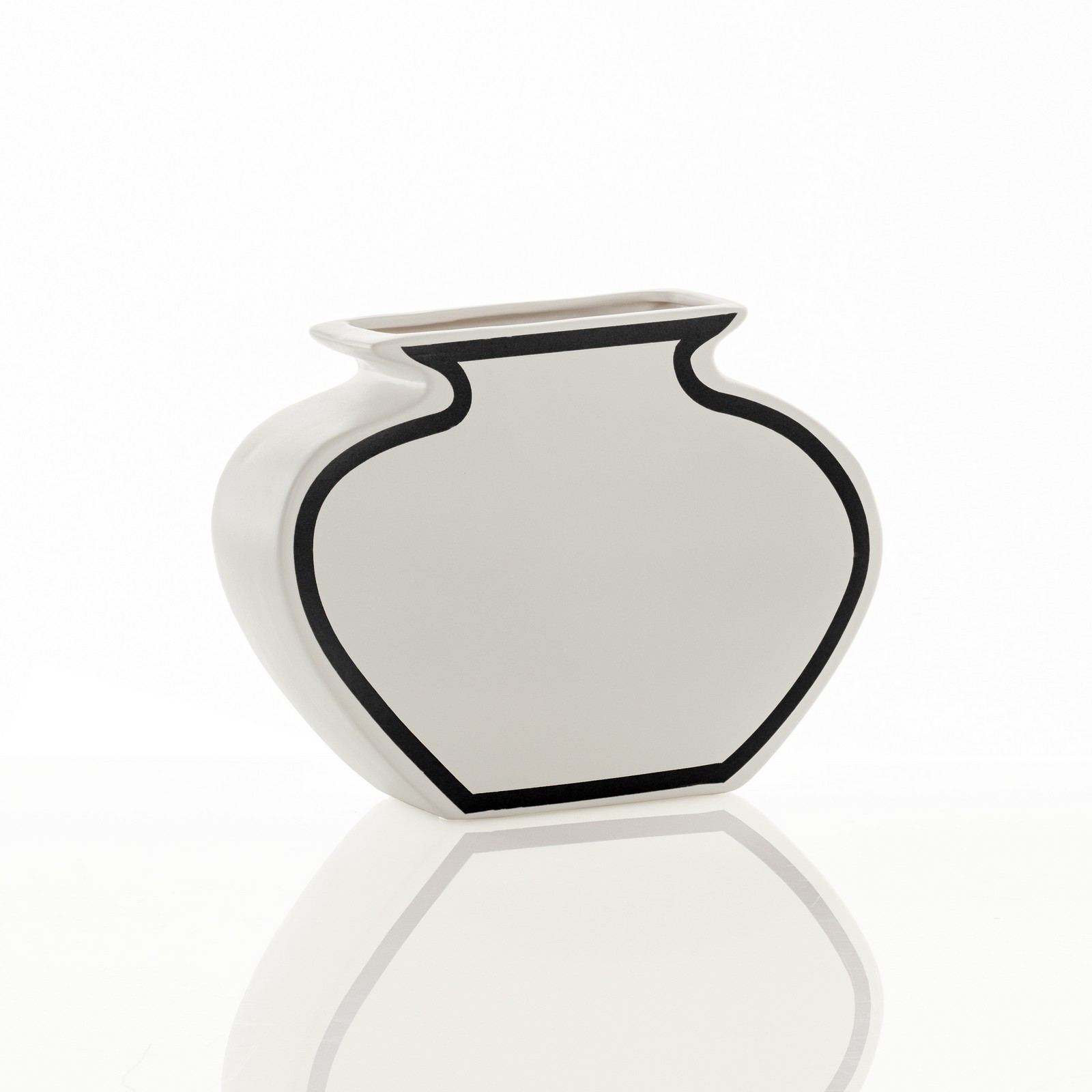 Vaso COMICS-A in ceramica colore bianco opaco