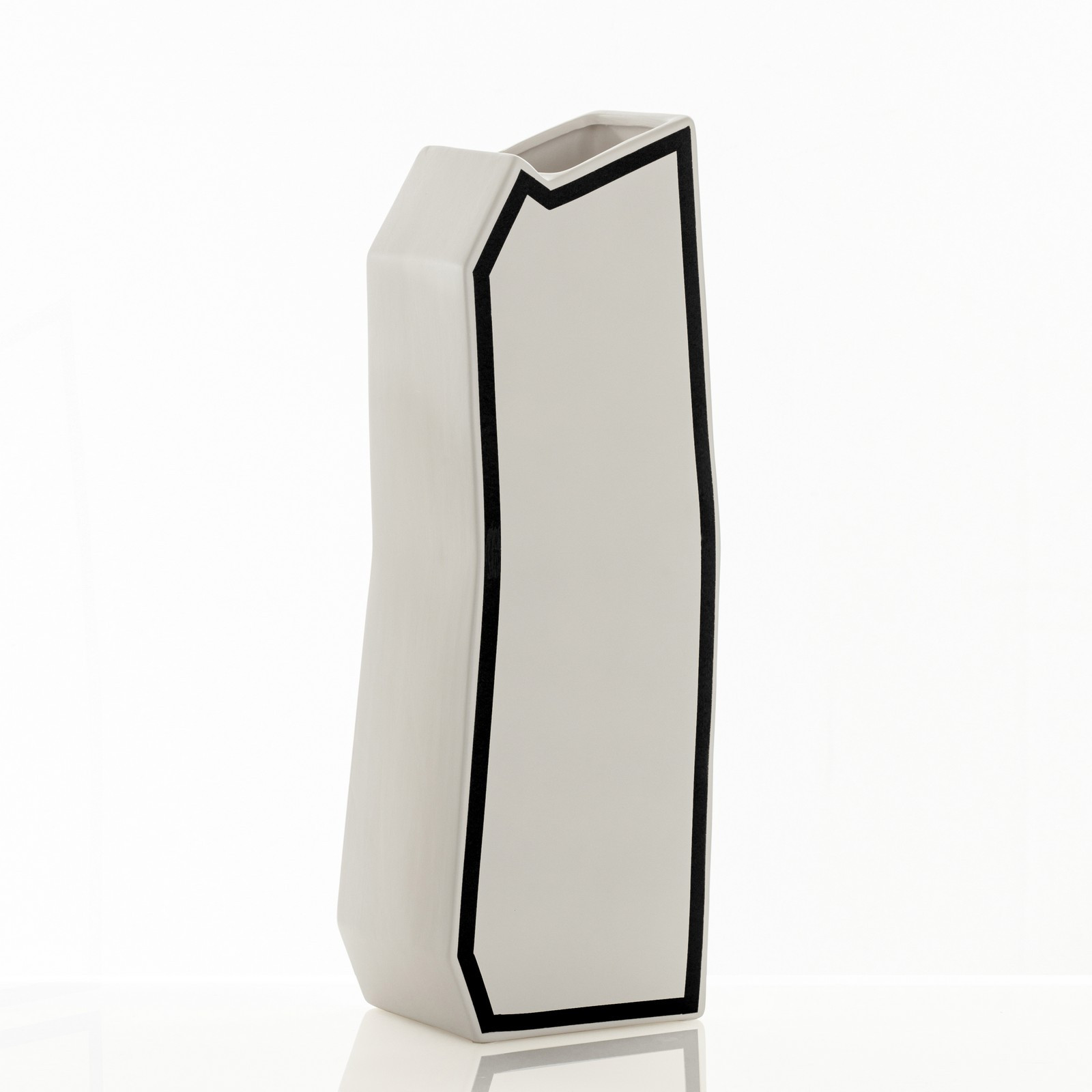Vaso COMICS-D in ceramica colore bianco opaco