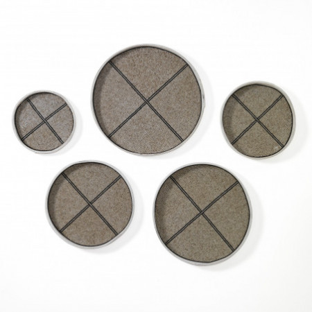 Set 5 Piatti Decorativi Harbo in Bamboo Marrone