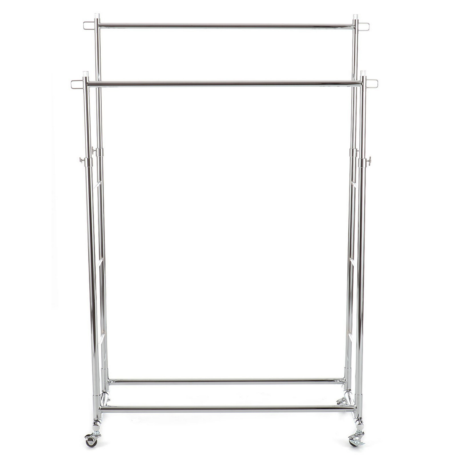 Stender Emma in Metallo Cromato con Ruote, 100x41xh108-184 cm