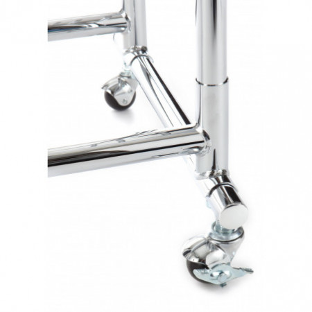 Stender Emma in Metallo Cromato con Ruote, 100x41xh108-184 cm