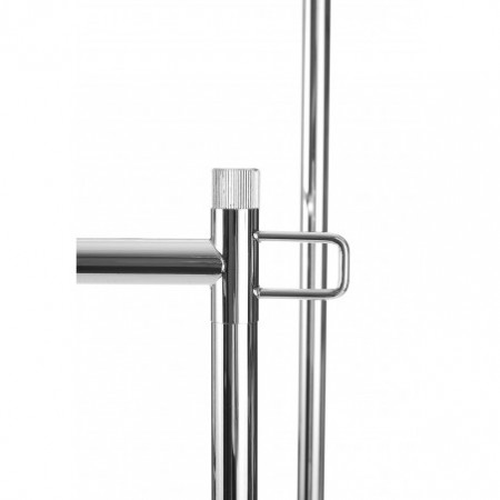 Stender Emma in Metallo Cromato con Ruote, 100x41xh108-184 cm