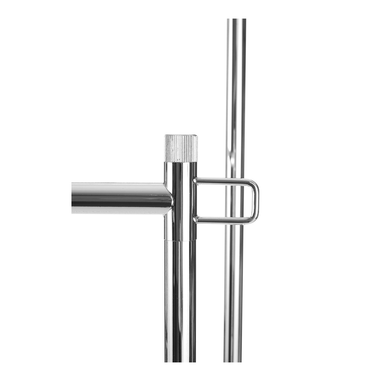 Stender Emma in Metallo Cromato con Ruote, 100x41xh108-184 cm