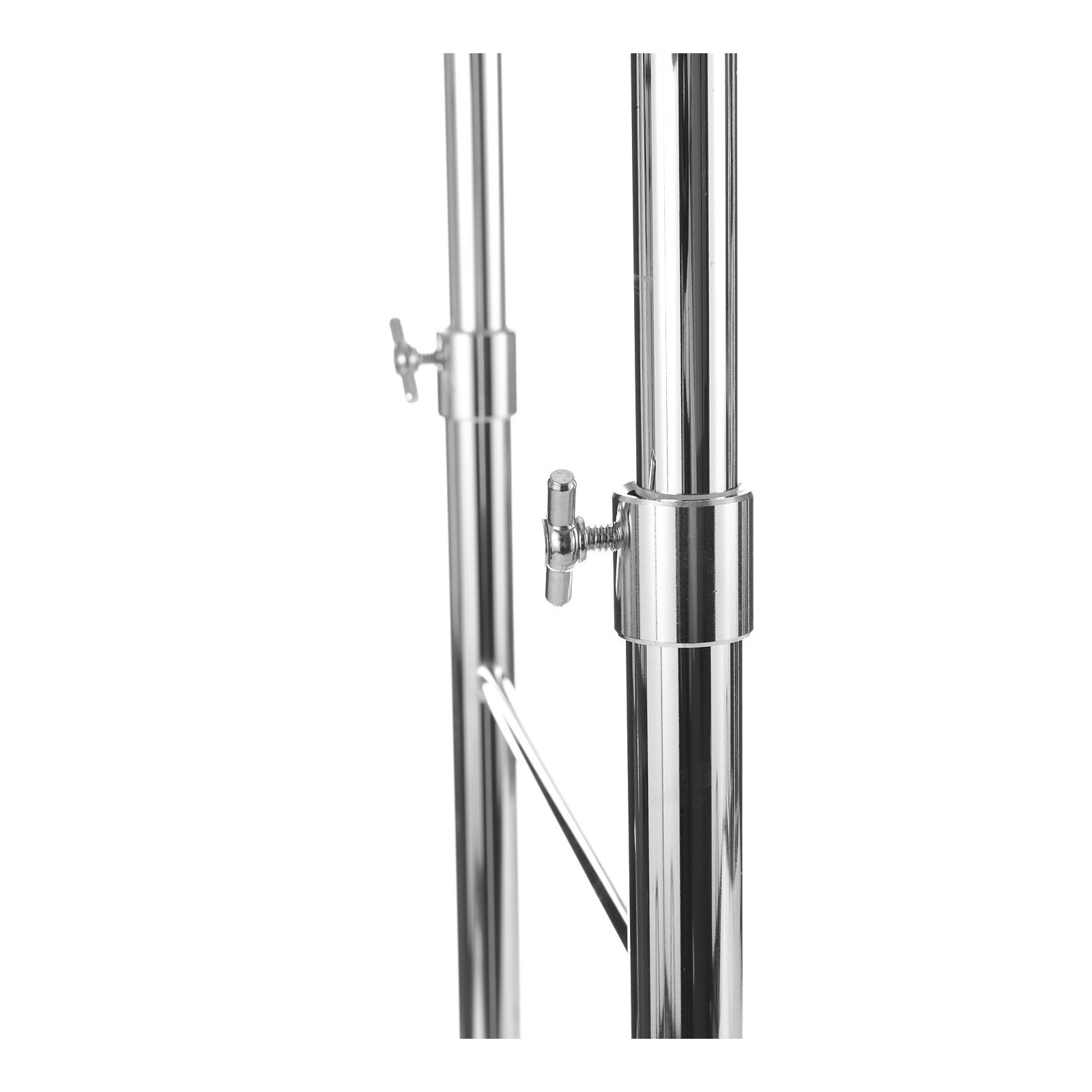 Stender Emma in Metallo Cromato con Ruote, 100x41xh108-184 cm