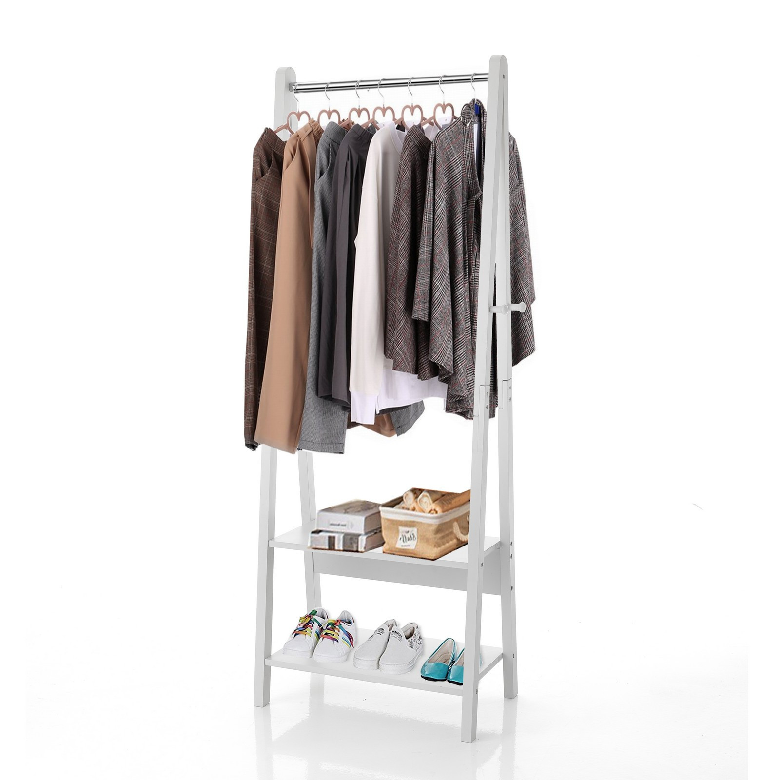 Stender Aada Laccato Bianco Opaco Co 2 Ripiani, 66x39xh180 cm