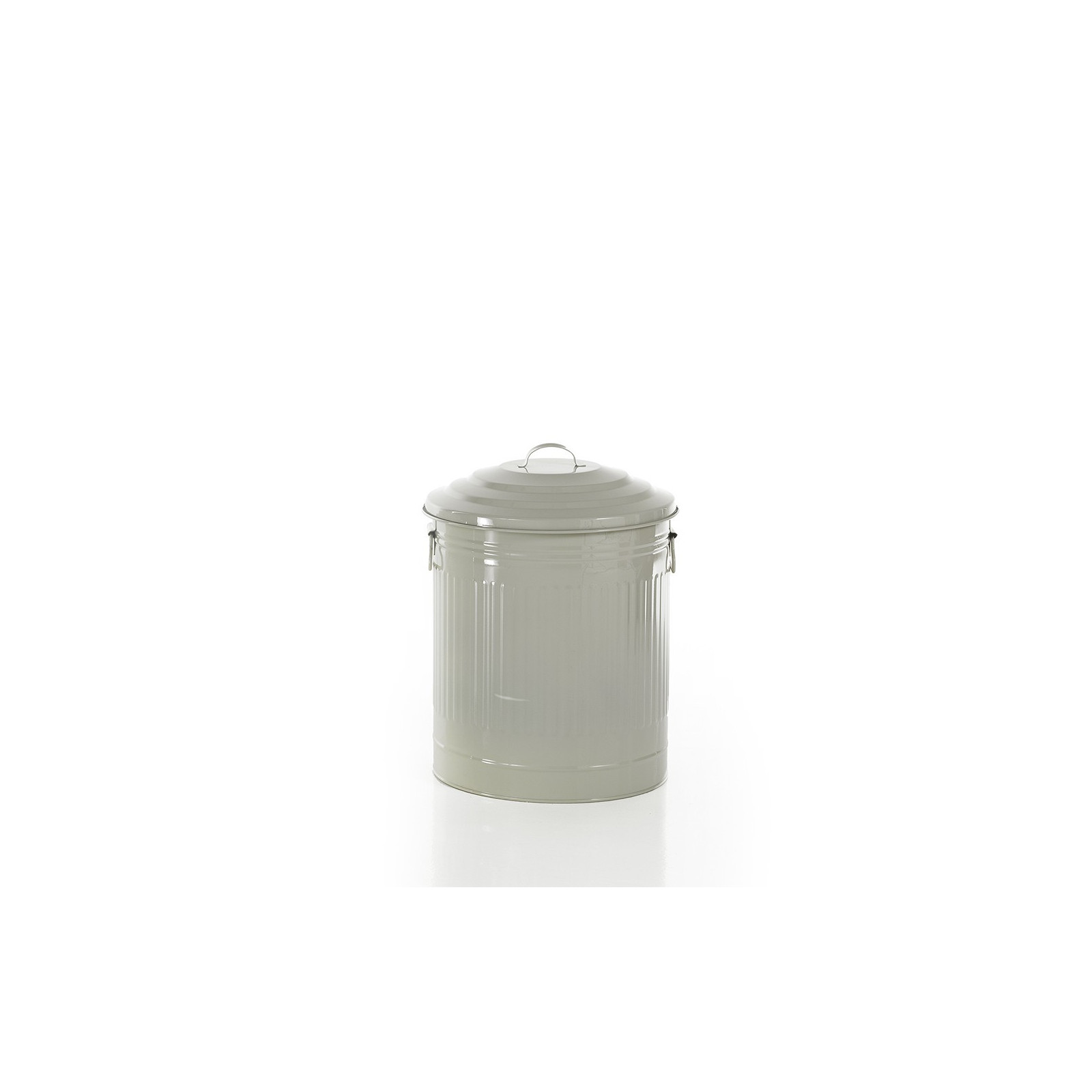 Set 3 Mini Pattumiere Helmi in Metallo Colore Avorio Lucido