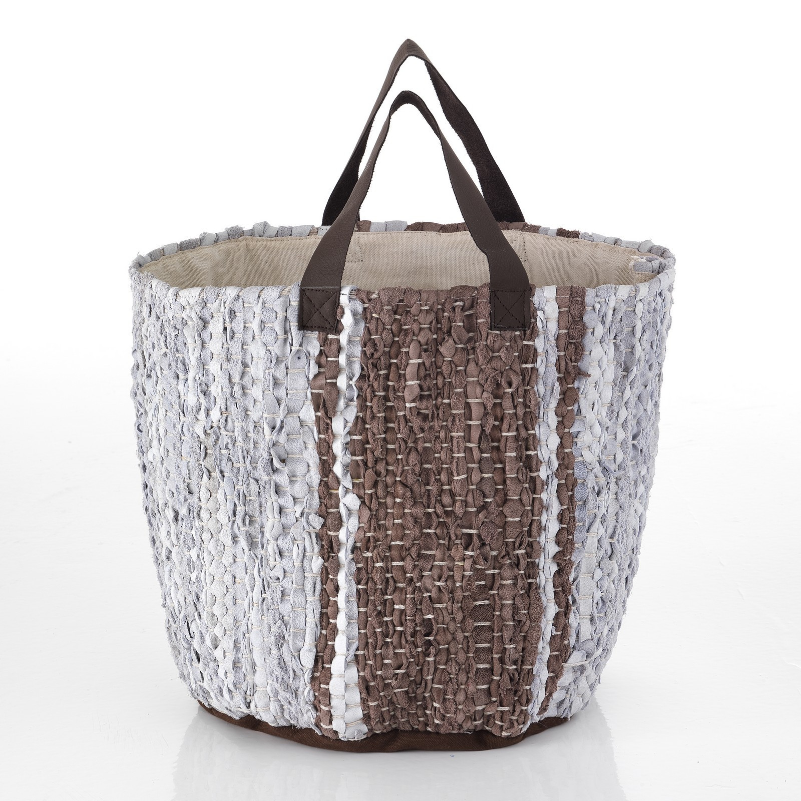 Borsa Porta Riviste Kasper Borsa Shopperporta Giochi in Vera Pelle Intrecciata