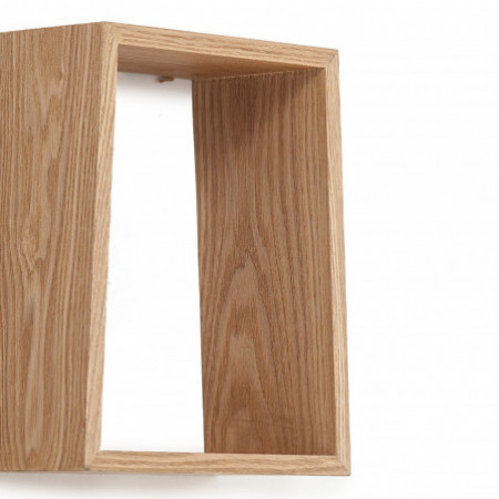 Set 3 Mensole Julius in Legno Tinto Rovere, 26xh30 23xh27 20xh23 cm