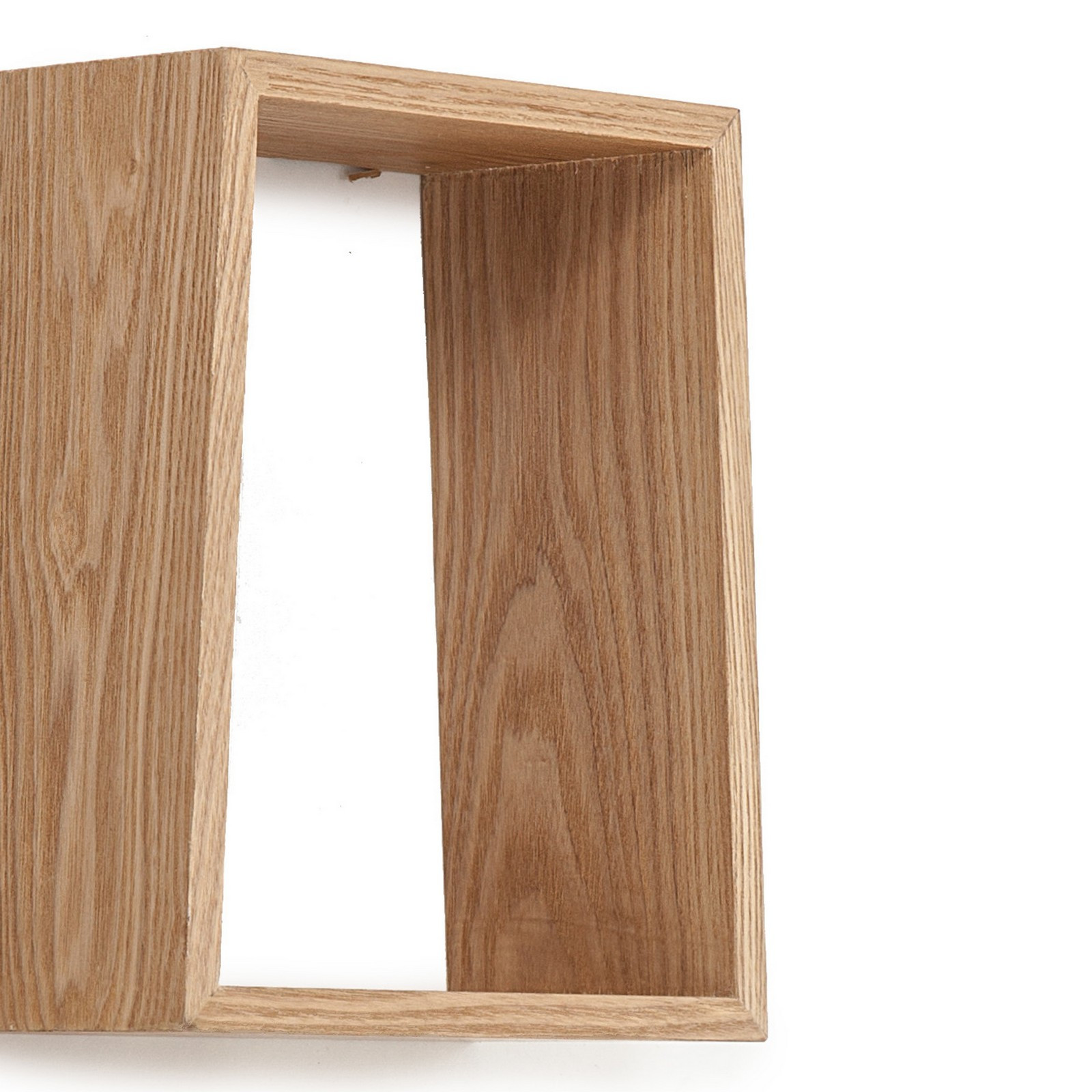 Set 3 Mensole Julius in Legno Tinto Rovere, 26xh30 23xh27 20xh23 cm