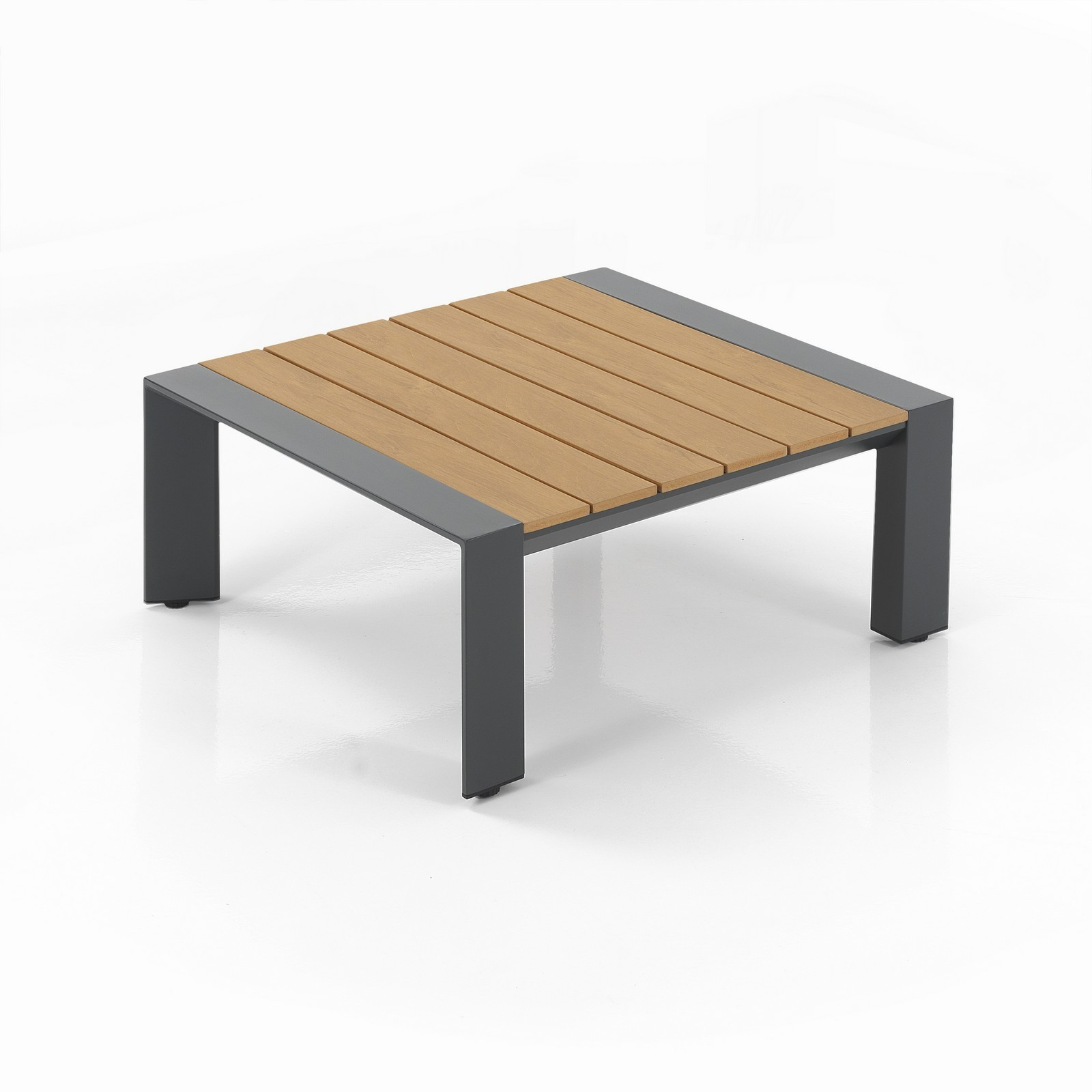 Salotto Interno e Esterno Varadero C in Alluminio Antracite Opaco Cuscini di Grigio, 244x244xh80 cm