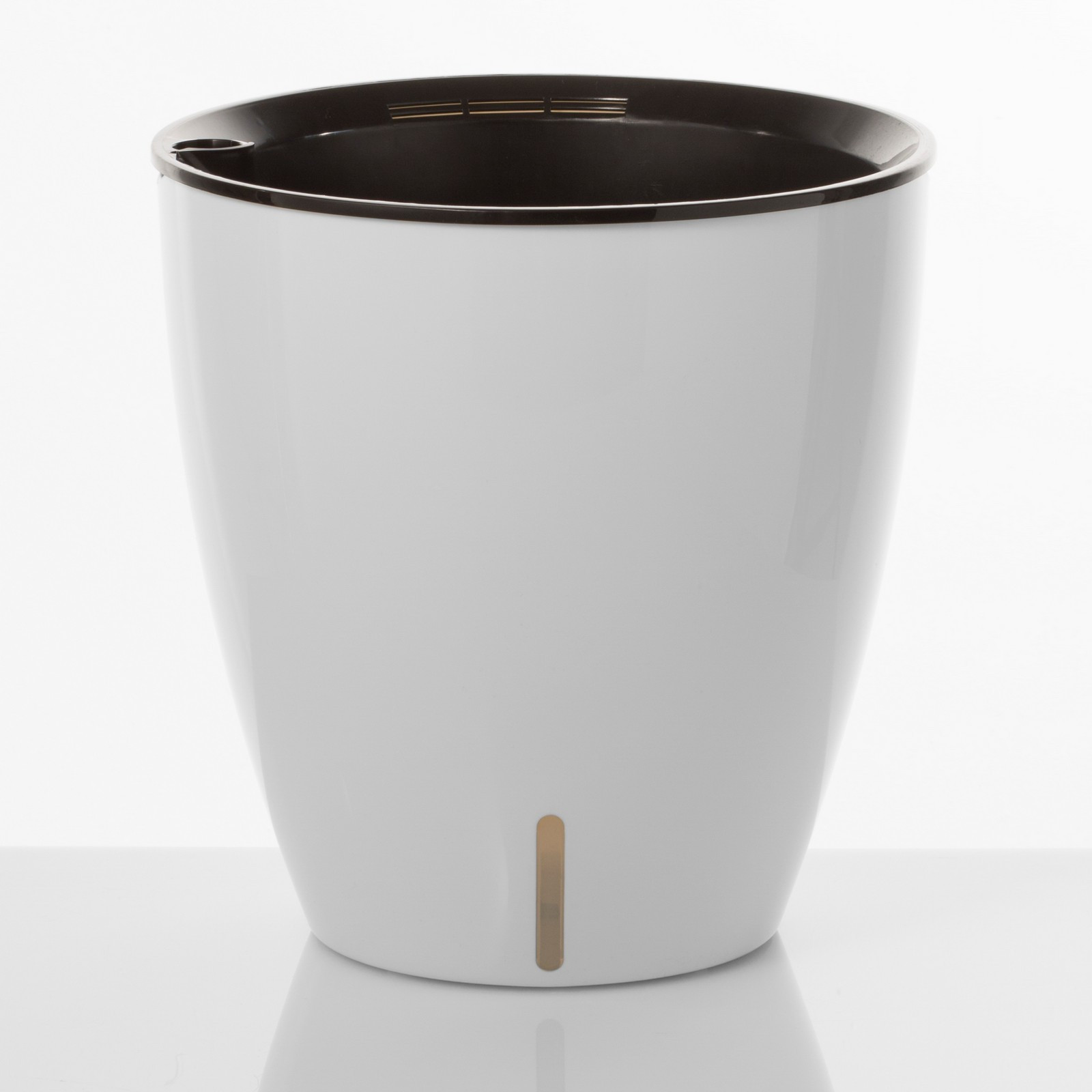 Vaso Autoinnaffiante per Esterno e Interno Viola Round Bianco Lucido