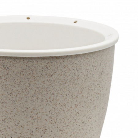 Vaso Autoinnaffiante per Esterno e Interno Petunia Beige, d17.3xh17 cm