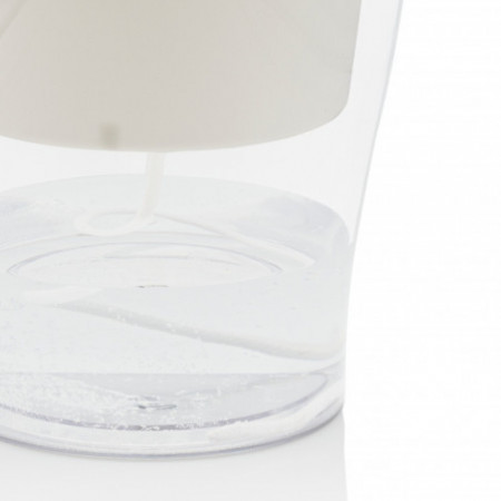 Vaso Autoinnaffiante per Esterno e Interno Fiordaliso Medium di Bianco Opaco e Trasparente, d17.3xh17 cm