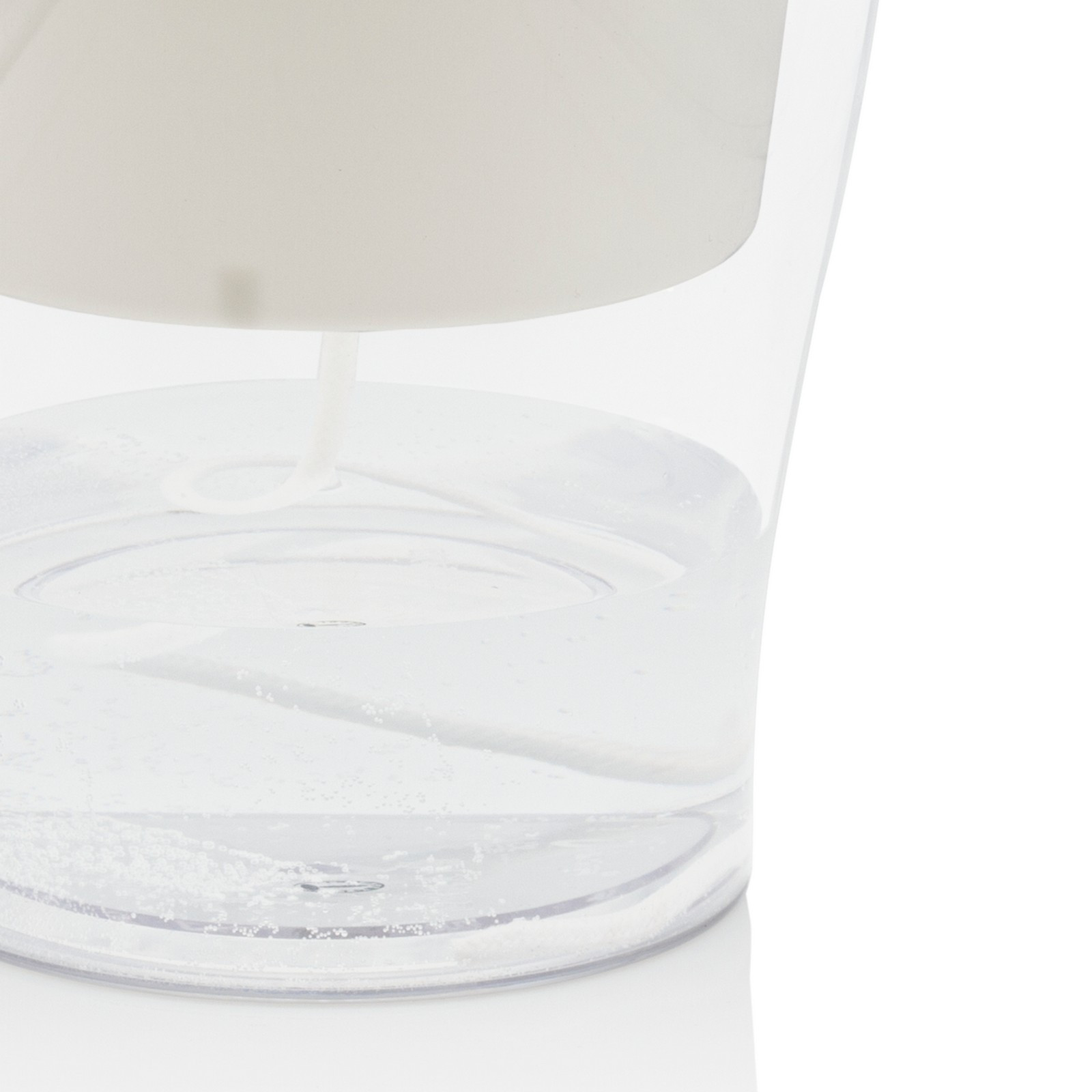 Vaso Autoinnaffiante per Esterno e Interno Fiordaliso Medium di Bianco Opaco e Trasparente, d17.3xh17 cm