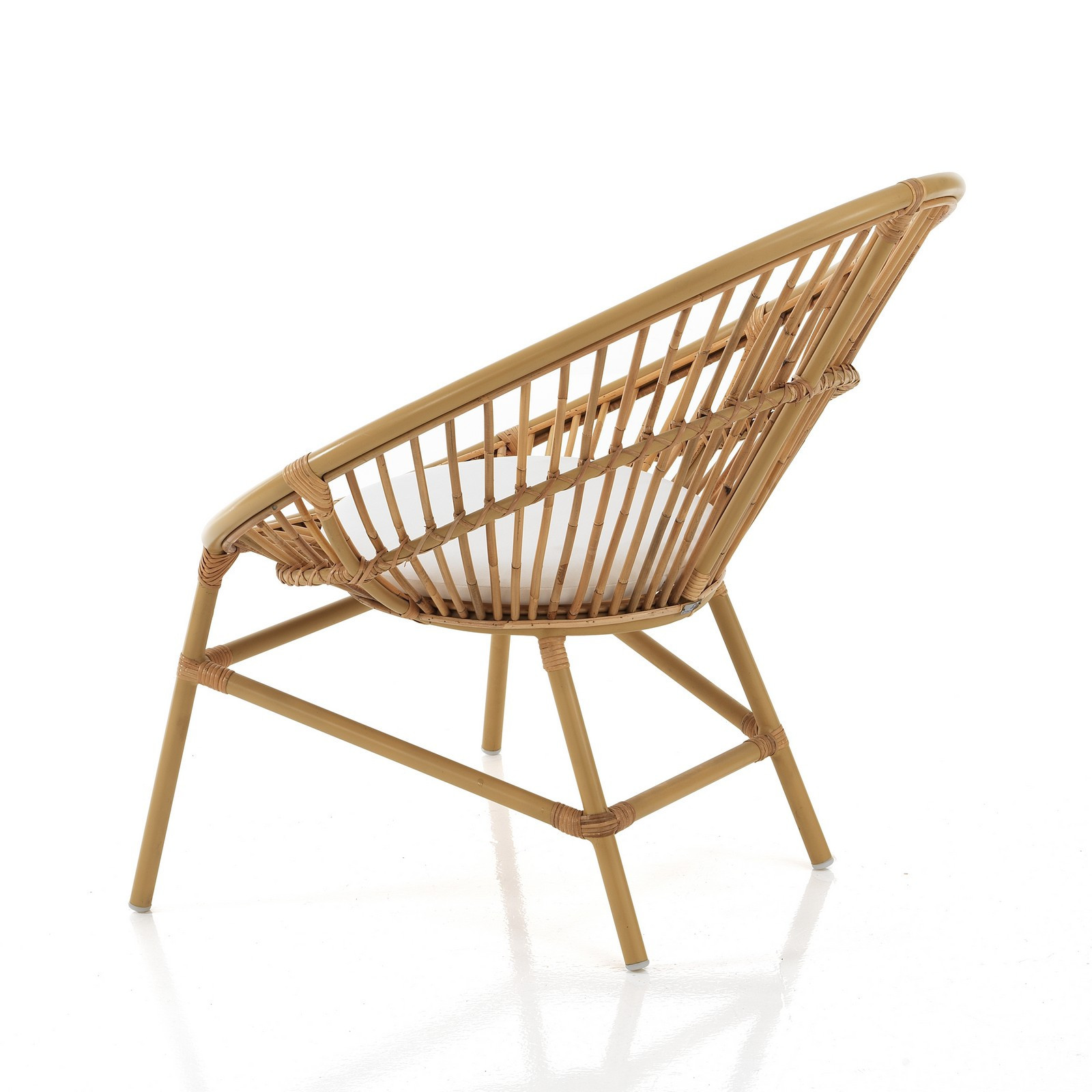 Poltroncina AKA in rattan e cotone cm L.90 x P.80 x H.89