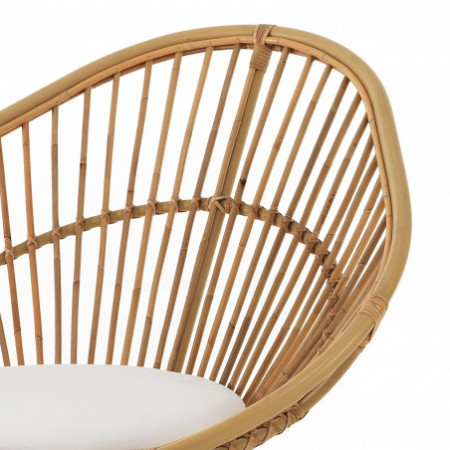 Poltroncina AKA in rattan e cotone cm L.90 x P.80 x H.89