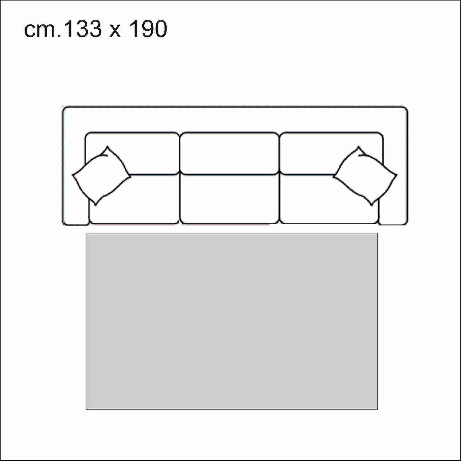 Tappeto GREPP 190 cm 133 x 190