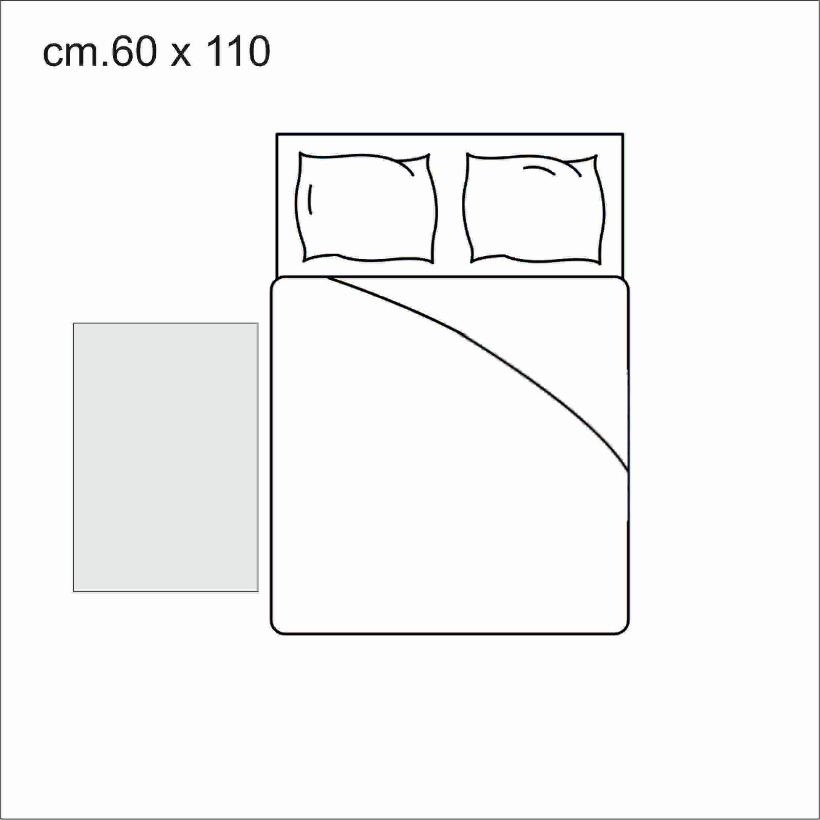 Tappeto bagno scendiletto TERRA 110 cm 60 x 110