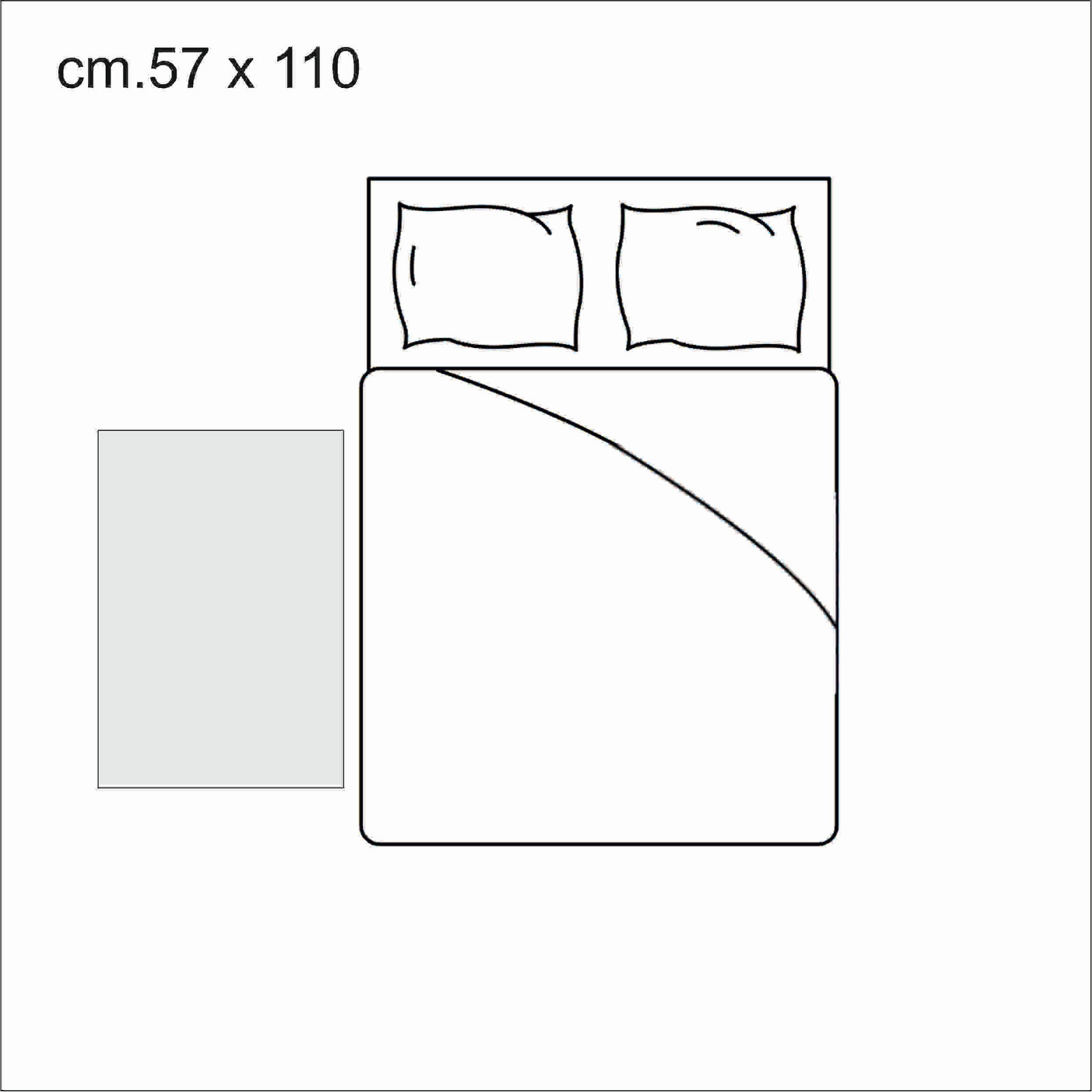 Tappeto bagno scendiletto STRIP 110 cm 57 x 110 anallergico antiacaro antiscivolo