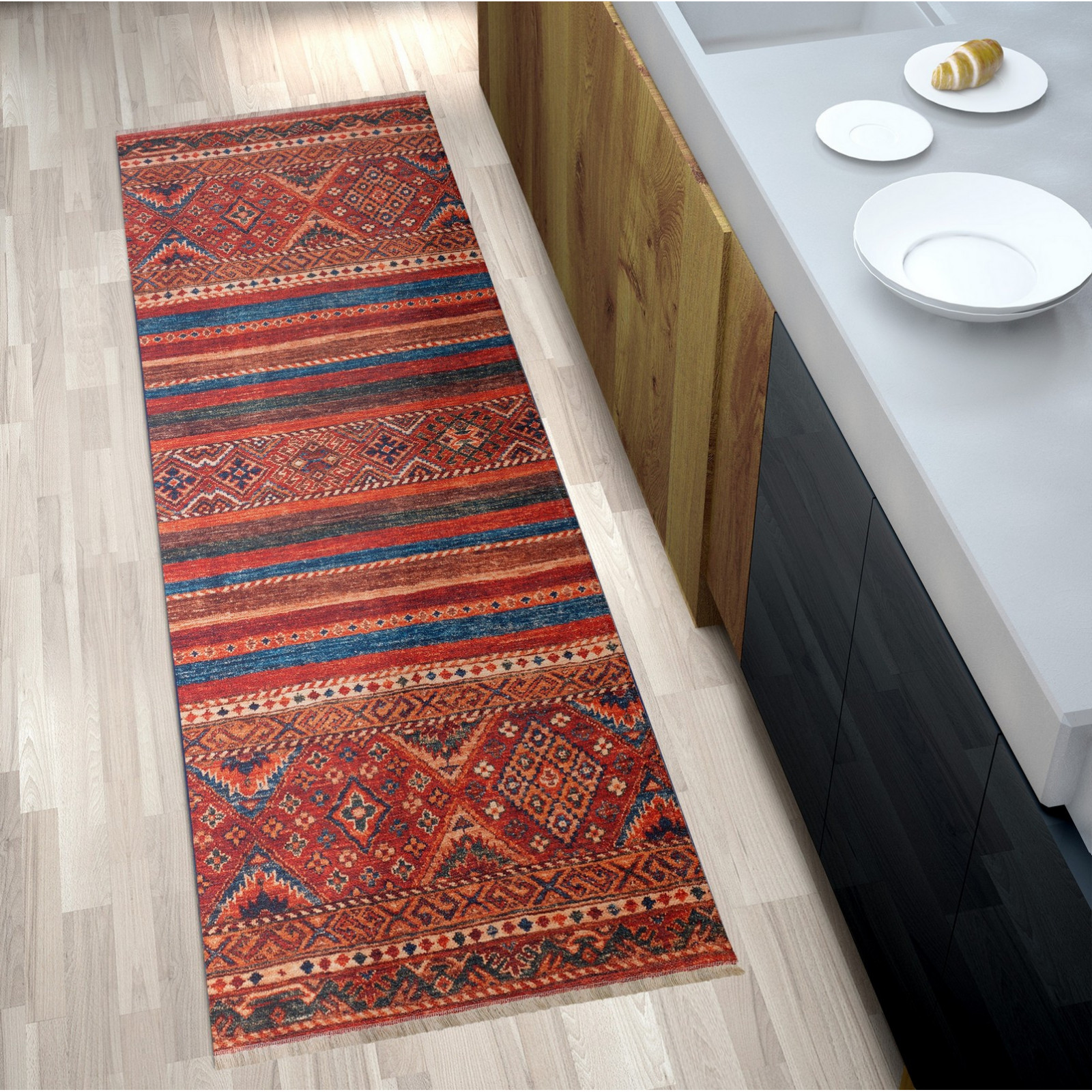 Tappeto corsia STRIP 180 cm 57 x 180 anallergico antiacaro antiscivolo