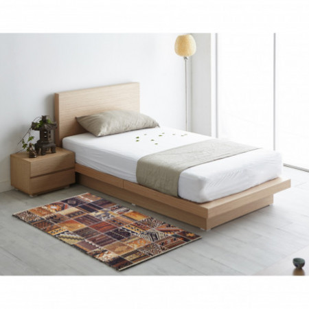 Tappeto bagno scendiletto GRID 110 BROWN cm 57 x 110 anallergico antiacaro antiscivolo
