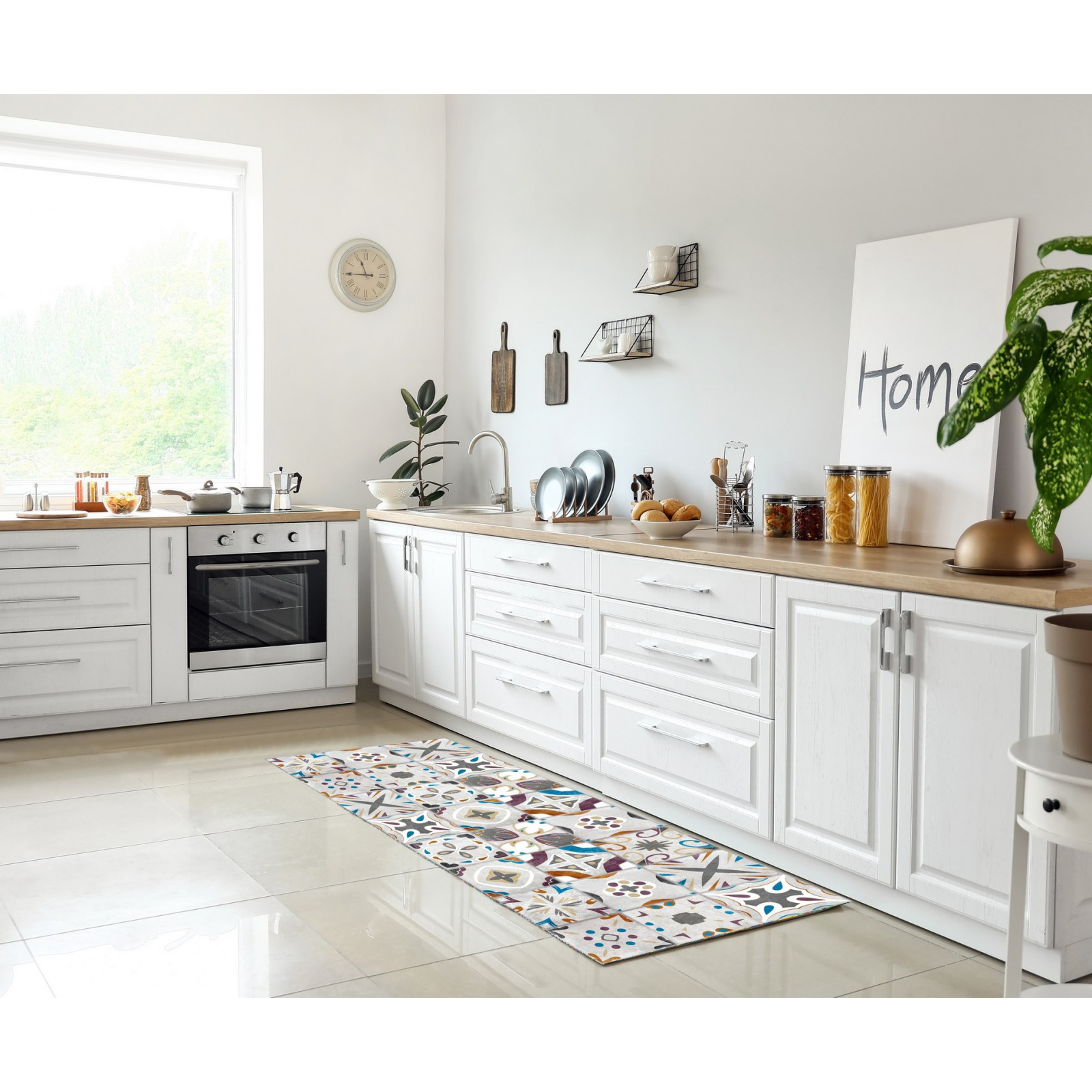 Tappeto corsia LESTO B cm 50 x 150 pratico da pulire 100% vinile