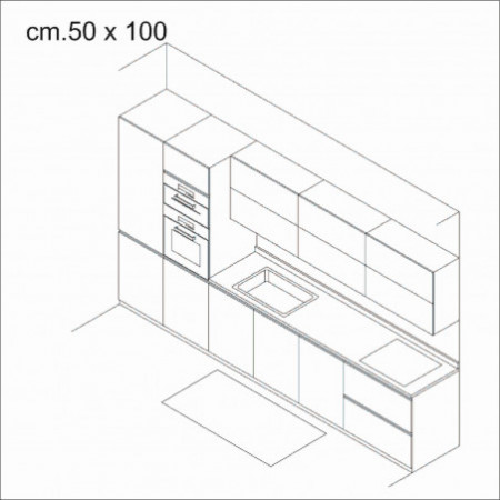 Tappeto LESTO D cm 50 x 100 pratico da pulire 100% vinile