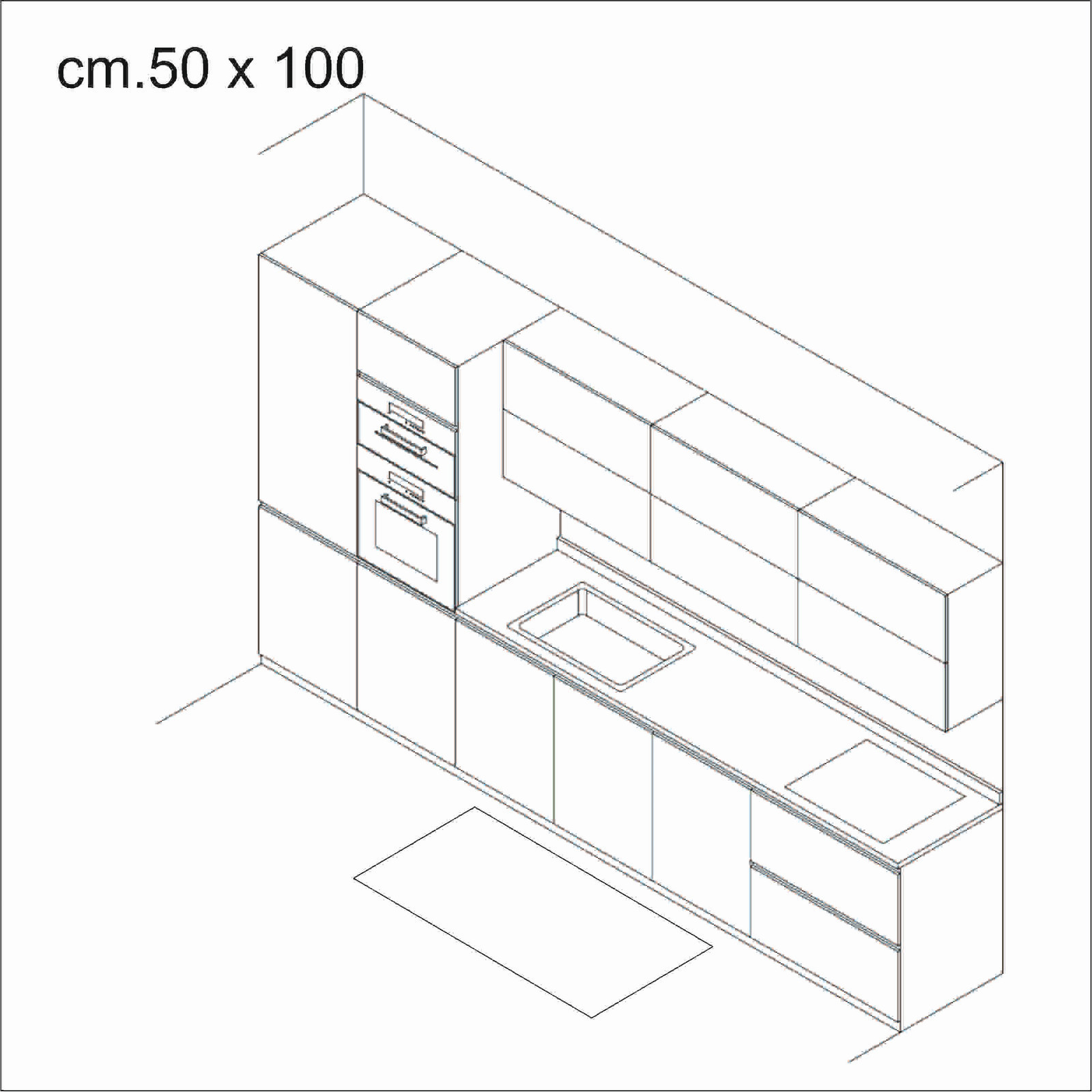 Tappeto LESTO D cm 50 x 100 pratico da pulire 100% vinile