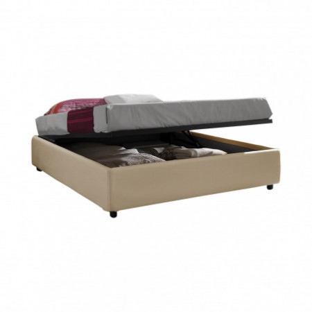 letto contenitore matrimoniale SOMMIER ELEGANT 160 pelle sintetica Bei