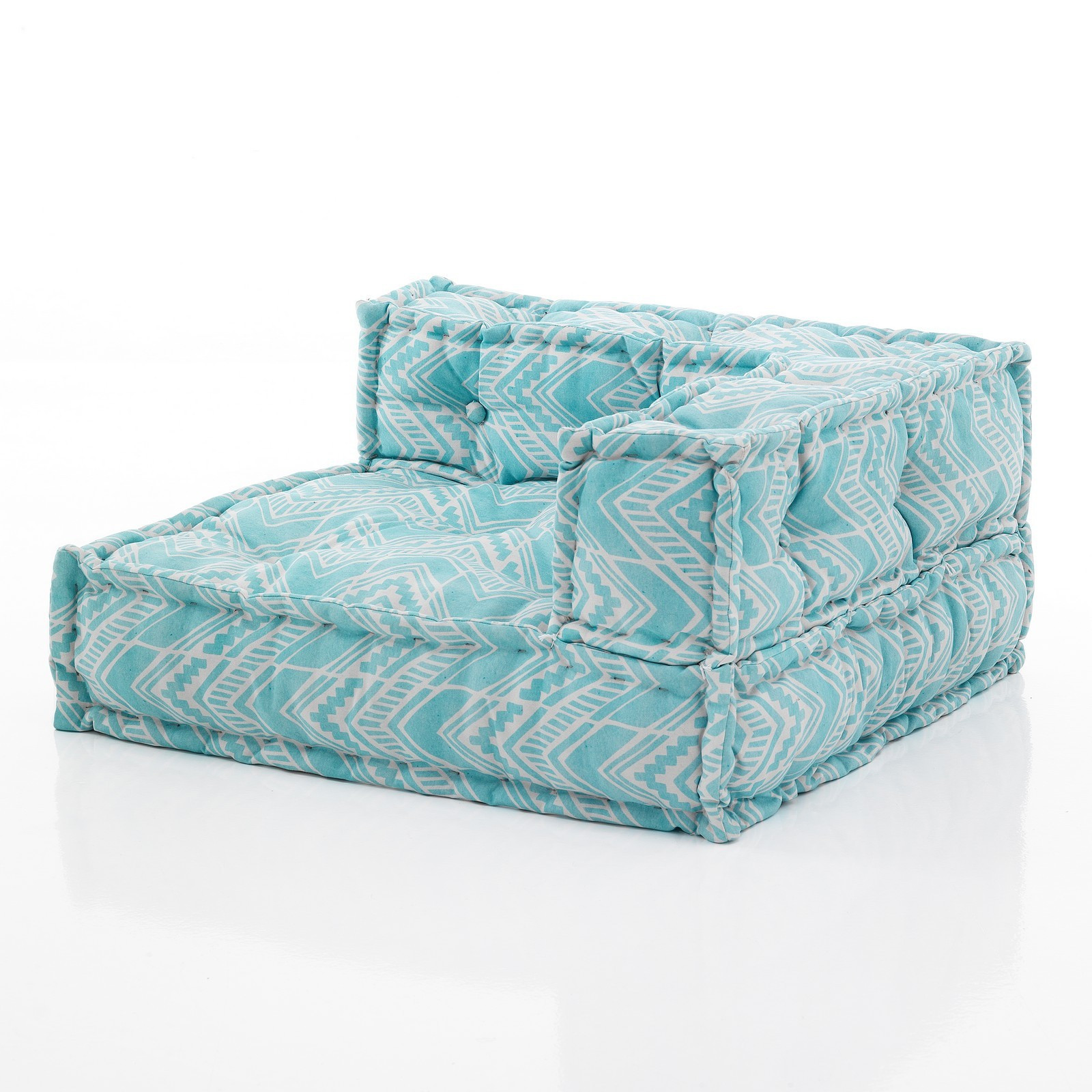 Elemento angolare OUTDOOR IKAT MINT tessuto waterproof cm. L.75 x P.75 x H.40