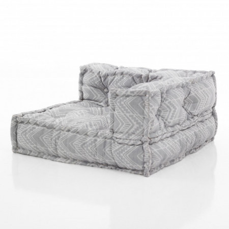 Elemento angolare OUTDOOR IKAT GREY tessuto waterproof cm. L.75 P.75 H.40 colore girgio