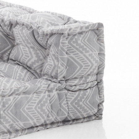 Elemento angolare OUTDOOR IKAT GREY tessuto waterproof cm. L.75 P.75 H.40 colore girgio