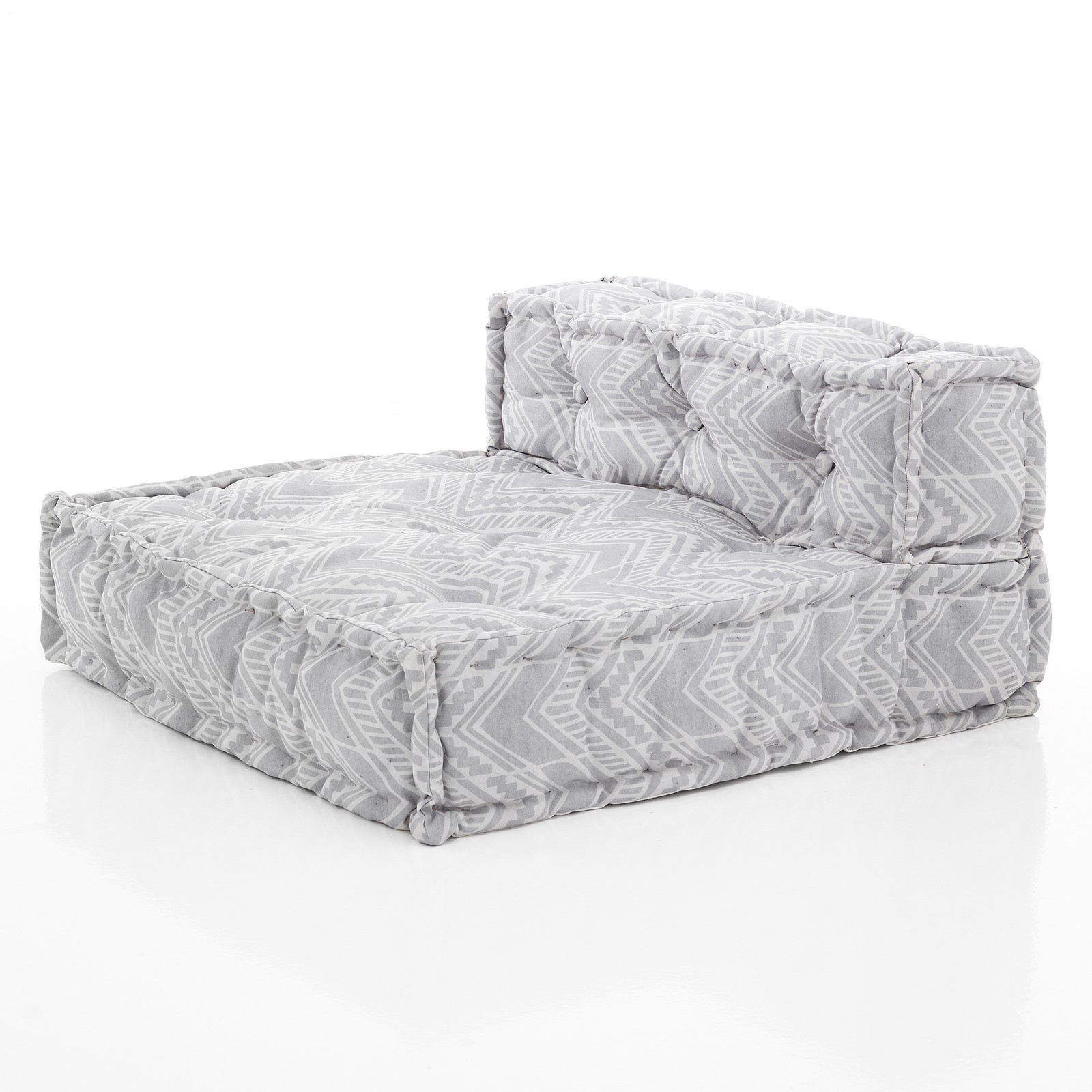 Elemento centrale OUTDOOR IKAT GREY tessuto waterproof cm. L.75 P.75 H.40 colore girgio