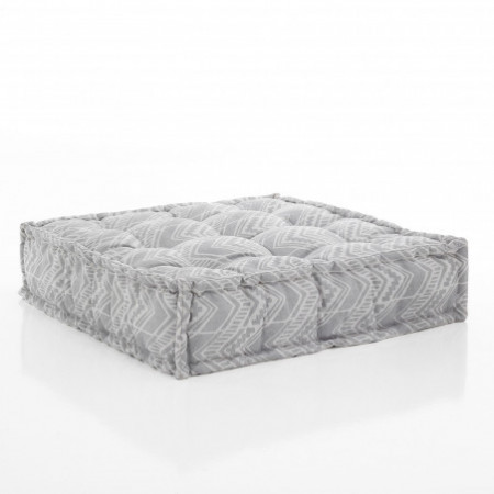 Pouf quadrato OUTDOOR IKAT GREY tessuto waterproof cm. L.75 P.75 H.20