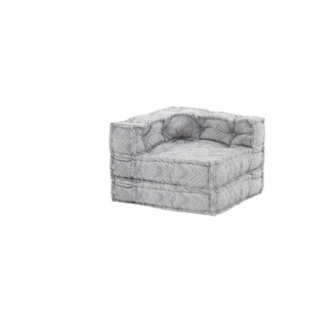 Poltrona/Chaise Longue  OUTDOOR IKAT GREY tessuto waterproof cm. L.75 P.75 H.60 colore grigio