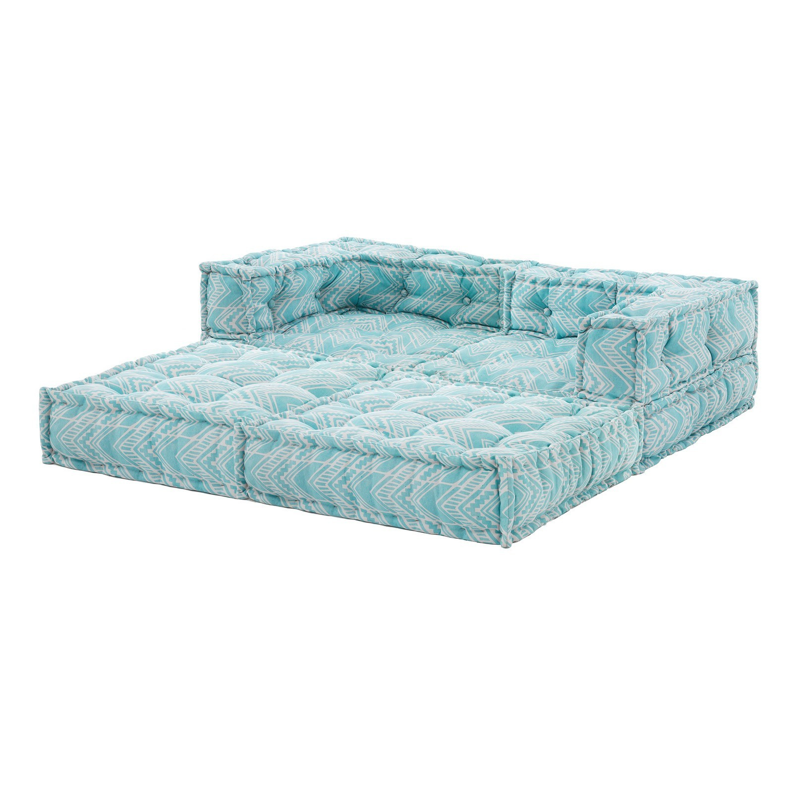 Divano 2 posti OUTDOOR IKAT MINT tessuto waterproof cm. L.150 P.75 H.60