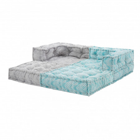Divano 2 posti OUTDOOR IKAT MINT & GREY tessuto waterproof cm. L.150 P.75 H.60