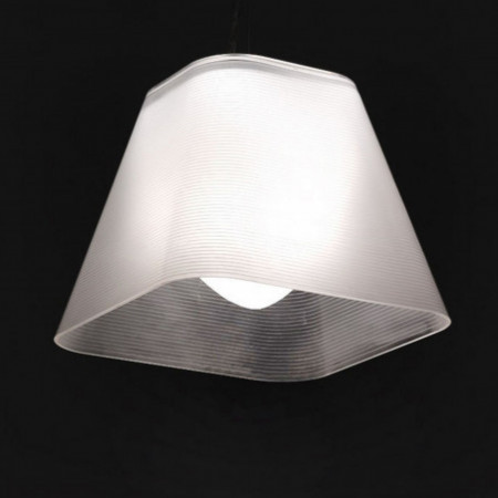 Lampadario Oslo in Acrilico Trasparente e Vetro Satinato, 23,5 23,5 H19 cm