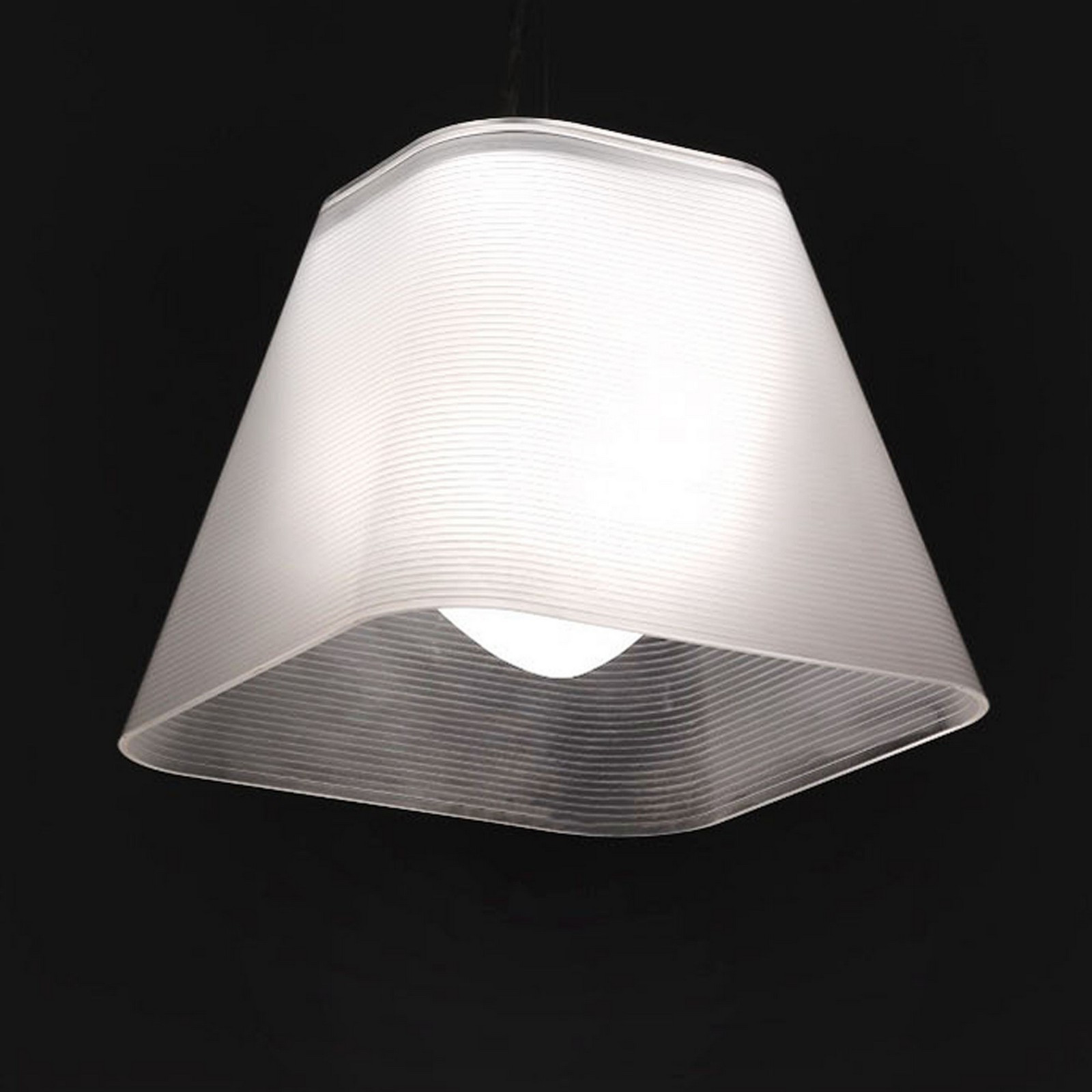 Lampadario Oslo in Acrilico Trasparente e Vetro Satinato, 23,5 23,5 H19 cm
