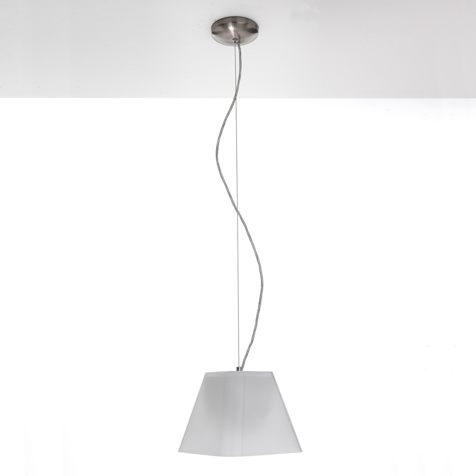 Lampadario Oslo in Acrilico Trasparente e Vetro Satinato, 23,5 23,5 H19 cm