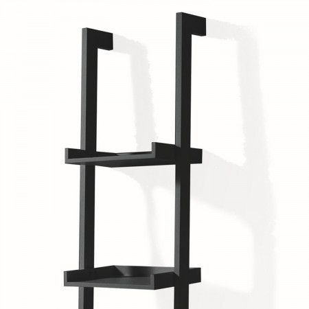 Libreria Monika Black Laccata Nero Opaco, 36.5x34xh180 cm
