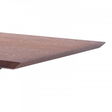Tavolo in legno Justin impiallacciato finitura Noce e Gambe in metallo verniciato Nero opaco, 200x100 cm