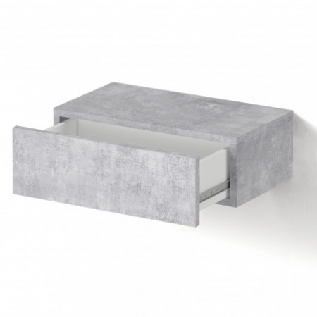 Comodino / Cassetto sospeso VALENCIA CEMENT finitura Cemento cm. H.15 L.45 P.26