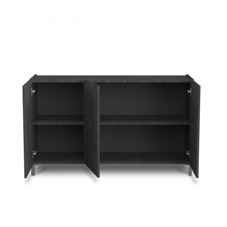 Madia Milano Black Marble finitura Marmo Nero opaco, 130x40xh84 cm